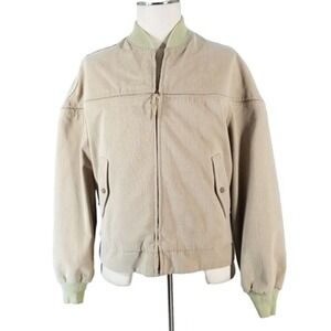 Vintage Sears Varsity Jacket Windbreaker Men's Large Corduroy Hipster Preppy